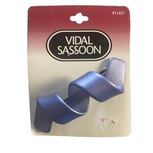Vintage 90s Vidal Sassoon Purple Barrette Hair Clip Spiral Coil 4 in New